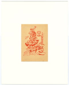 Ex Libris - 15 par Fingensten - Peinture sur bois originale de M. Fingesten - 1938