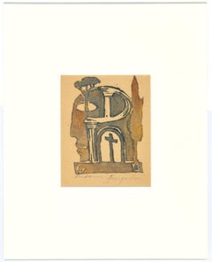 Ex Libris - Cross - Etching by Michel Fingesten - 1930s