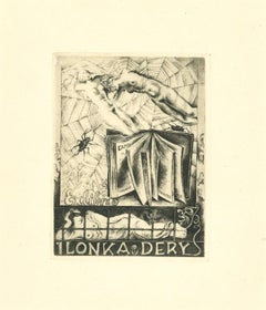 Ex Libris - Etching by Michel Fingesten - 1930s