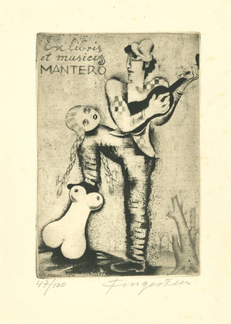 "Ex Libris"  is an Etching, Ex Libris, on ivory-colorated paper by Michel Fingesten .
In excellent conditions: As good as new.

Hand-signed in pencil, on the lower right. Numbered 47 of 100 prints.

Container Dimension: 30 x 24.5 cm

Michel