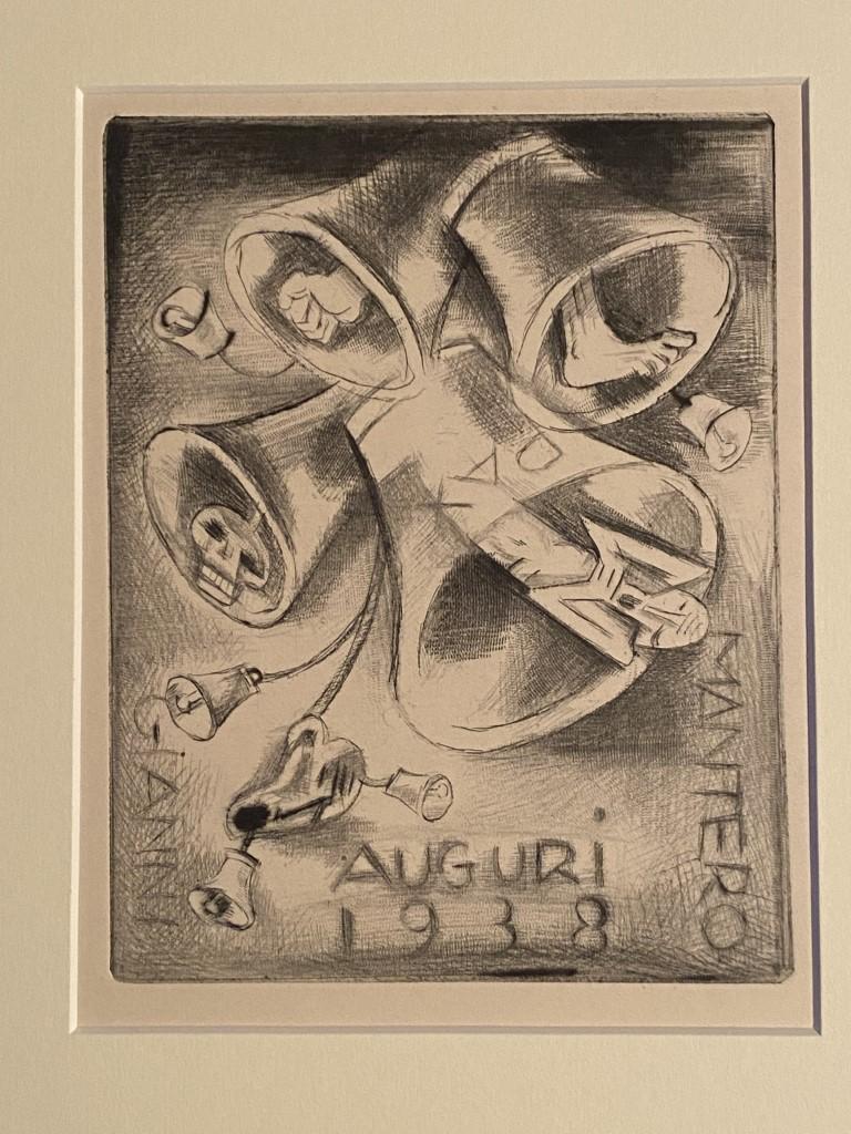 "Ex Libris"  is an Etching, Ex Libris, on ivory-colorated paper by Michel Fingesten, in 1938 .
In excellent conditions: As good as new.

Not signed. In this artwork there is an inscription "AUGURI", on the bottom center.

Michel Fingesten (1884 -