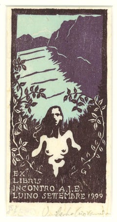 Ex Libris - Acquaforte di Michel Fingesten - Anni '1990