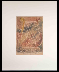 Ex Libris Ex Musicis - Woodcut by Michel Fingesten - 1936
