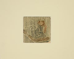 Ex Libris "GB" . Woodcut Print by M. Fingesten - Early 20th Century