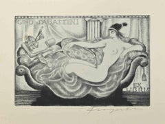Ex Libris – Gino Sabattini – Radierung von Michel Fingesten – 1930er Jahre