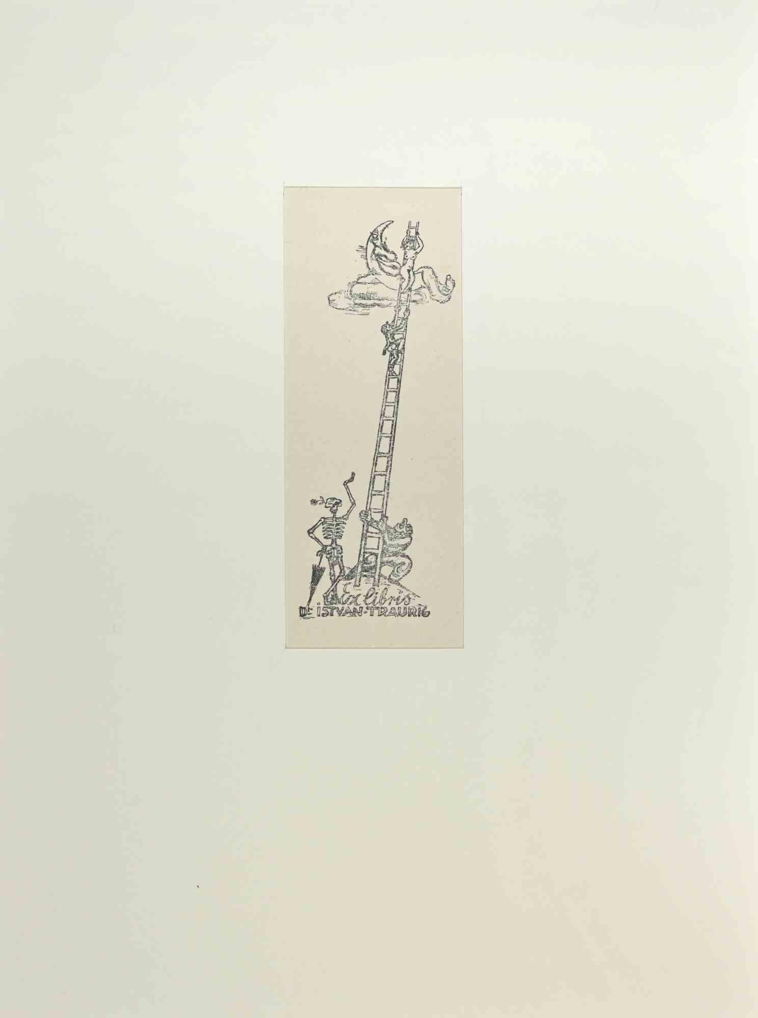 Ex Libris - Istvan  Traurig ist ein Holzschnitt, erstellt von  Michel Fingesten.

Signiert auf der Platte auf der Rückseite. Das Werk ist auf Karton geklebt.

Abmessungen insgesamt: cm 32x24

Gute Bedingungen.

Michel Fingesten (1884 - 1943) war ein