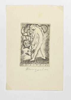 Ex Libris - Jean Searight - Etching by Michel Fingesten - 1930s