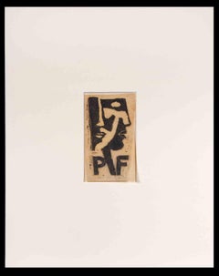 Ex Libris PF - Woodcut by Michel Fingesten - 1936