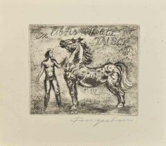 Ex Libris - Violette Talbot - Acquaforte di Michel Fingesten - Anni '30