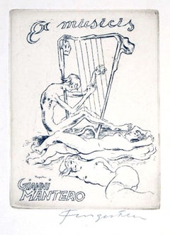 Ex Musicis Gianni Mantero - Original Etching by M. Fingesten - Early 1900