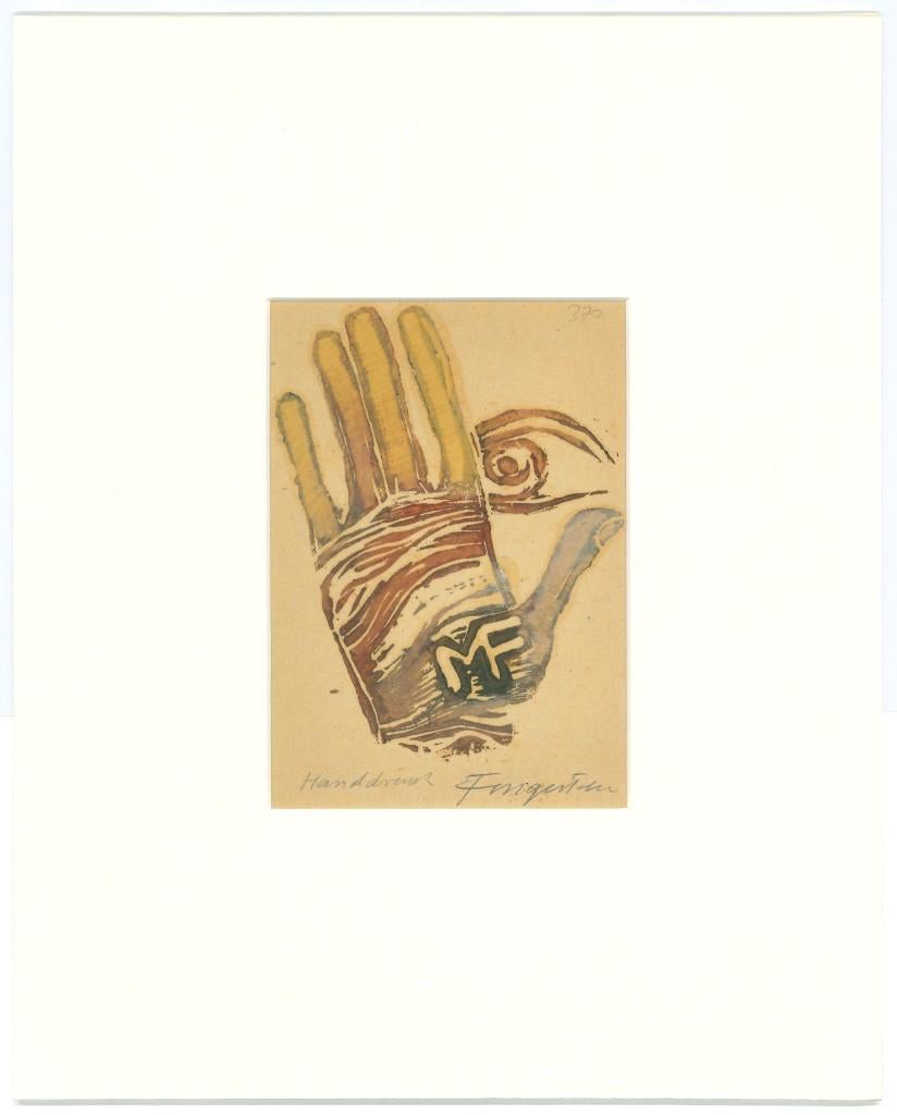 Hand - Etching by Michel Fingesten - 1930s For Sale 1