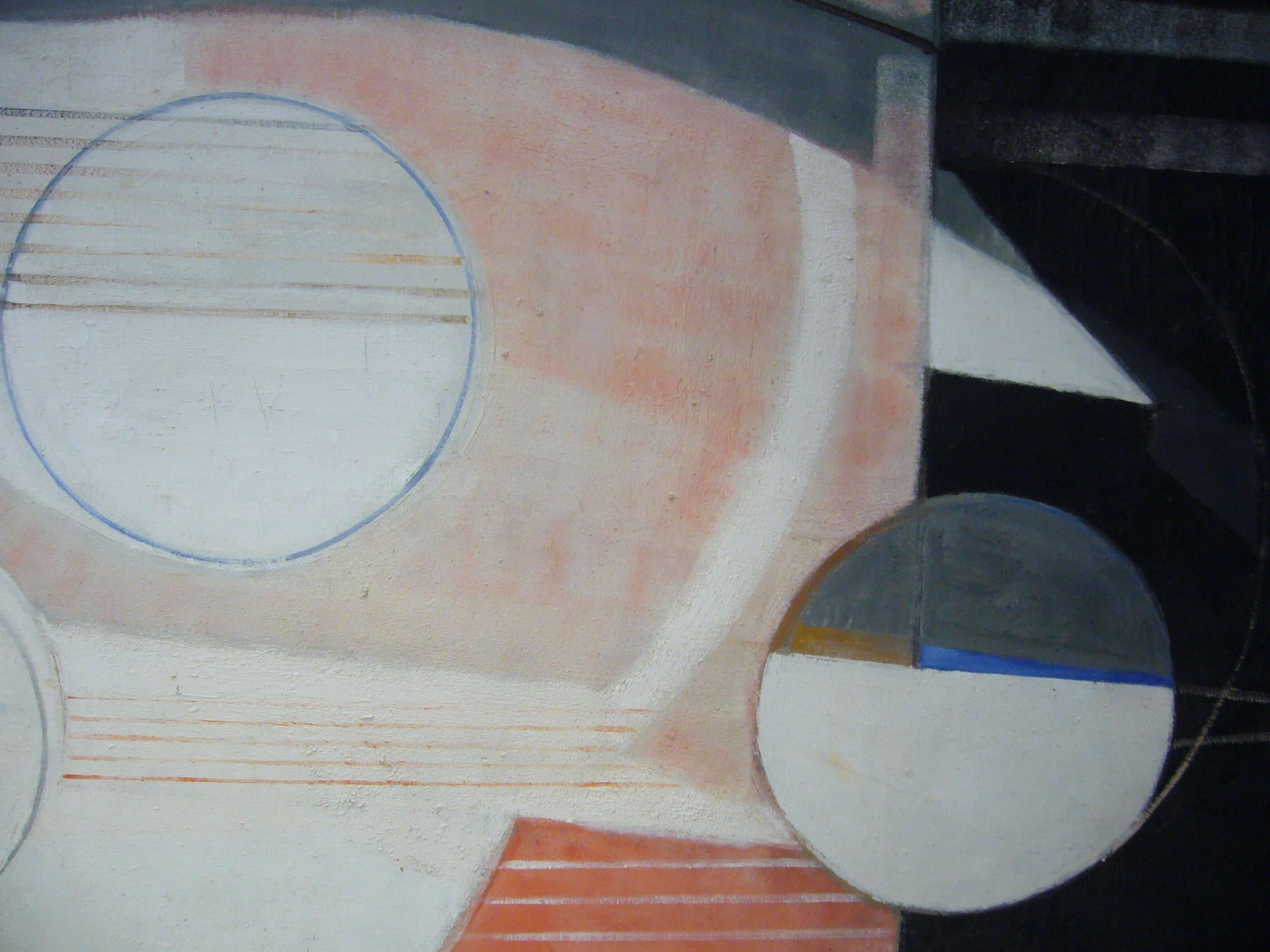 TRIPTYQUE DU CERCLE III , 1972- Öl auf Leinwand, 147x115 cm. (Abstrakt), Painting, von Michel Gaudet