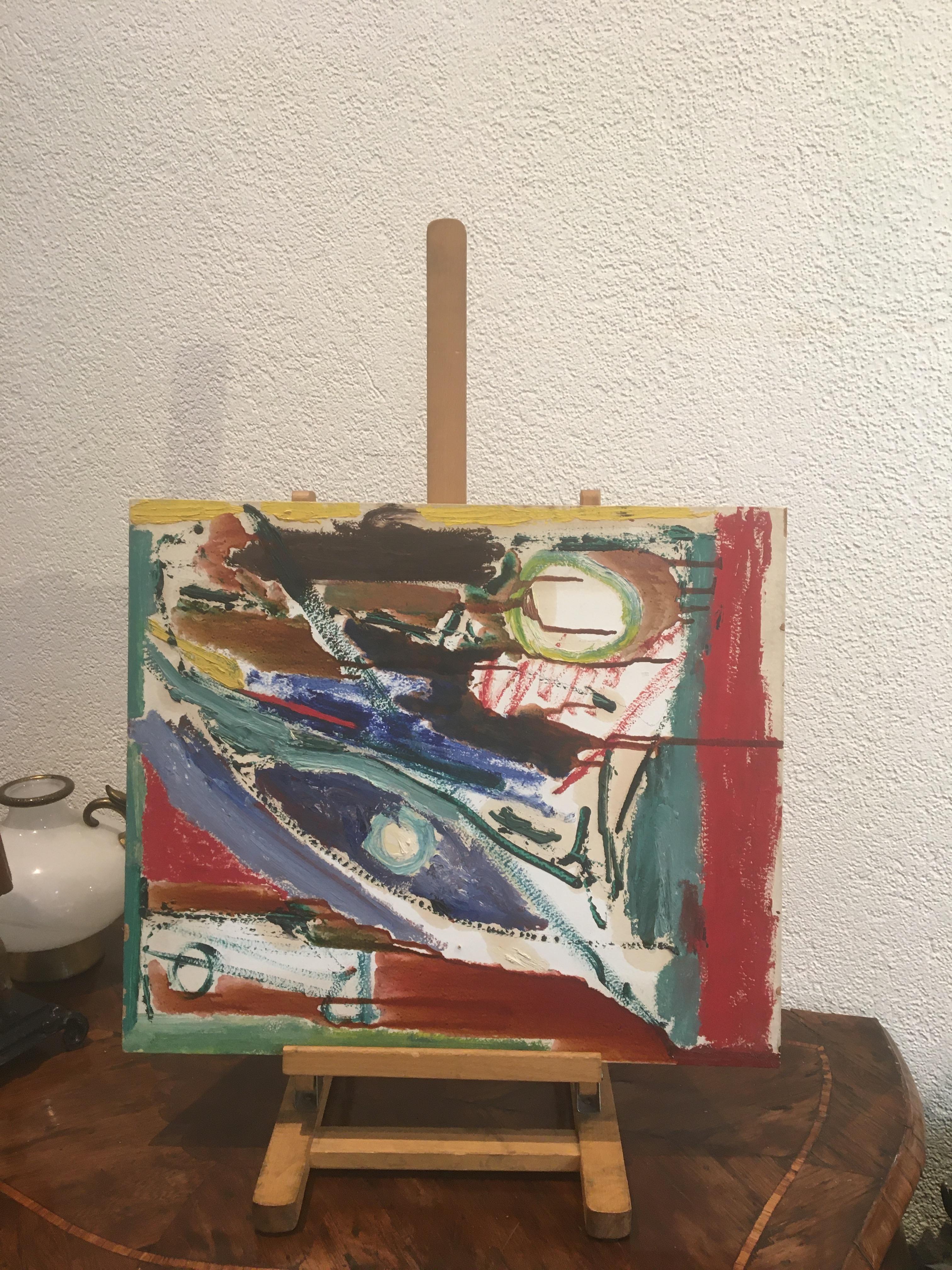 Composizione astratta - Painting di Michel Gemignani
