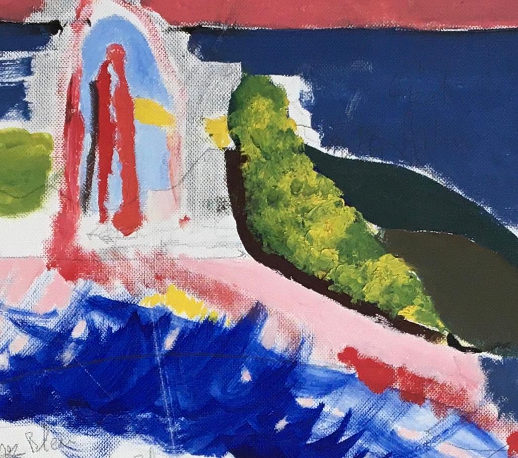 Studio - Tramonto - Abstract Painting Grigio di Michel Gemignani