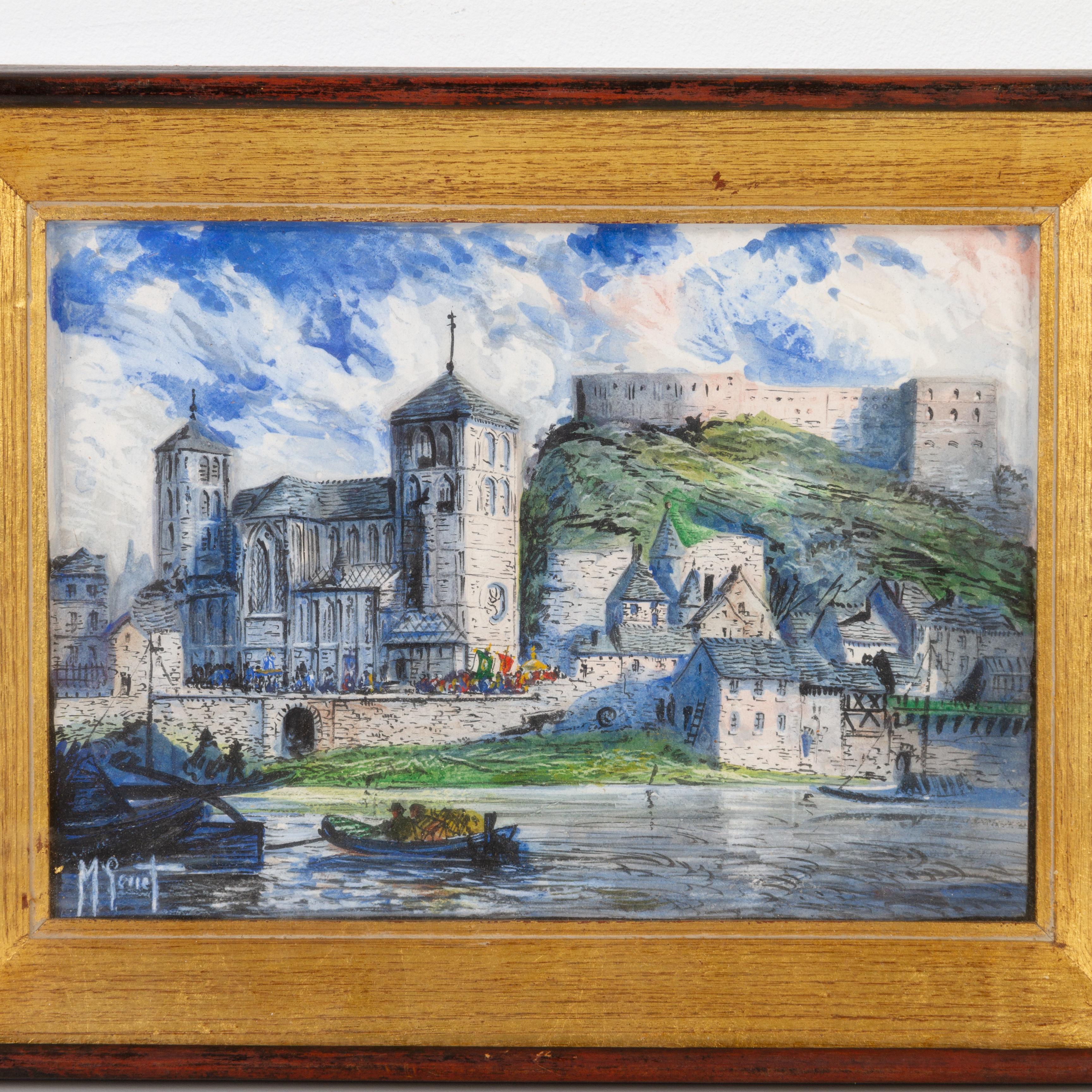 En buen estado
De una colección privada
Envío internacional gratuito
Michel Genot (1914-1986) Paisaje urbano francés en bajo relieve pintado a mano Principios del siglo XX
