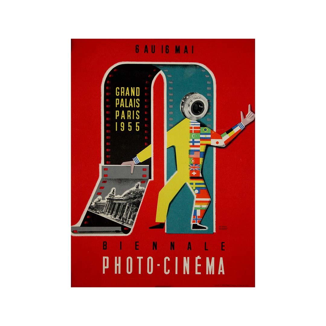 1955 official poster by Michel Girault for the Biennale Photo-Ciné For Sale 3