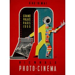1955 official poster by Michel Girault for the Biennale Photo-Ciné