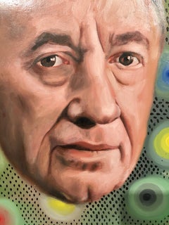 Michel Gouéry, Pop Portrait Painting of Shimon Peres
