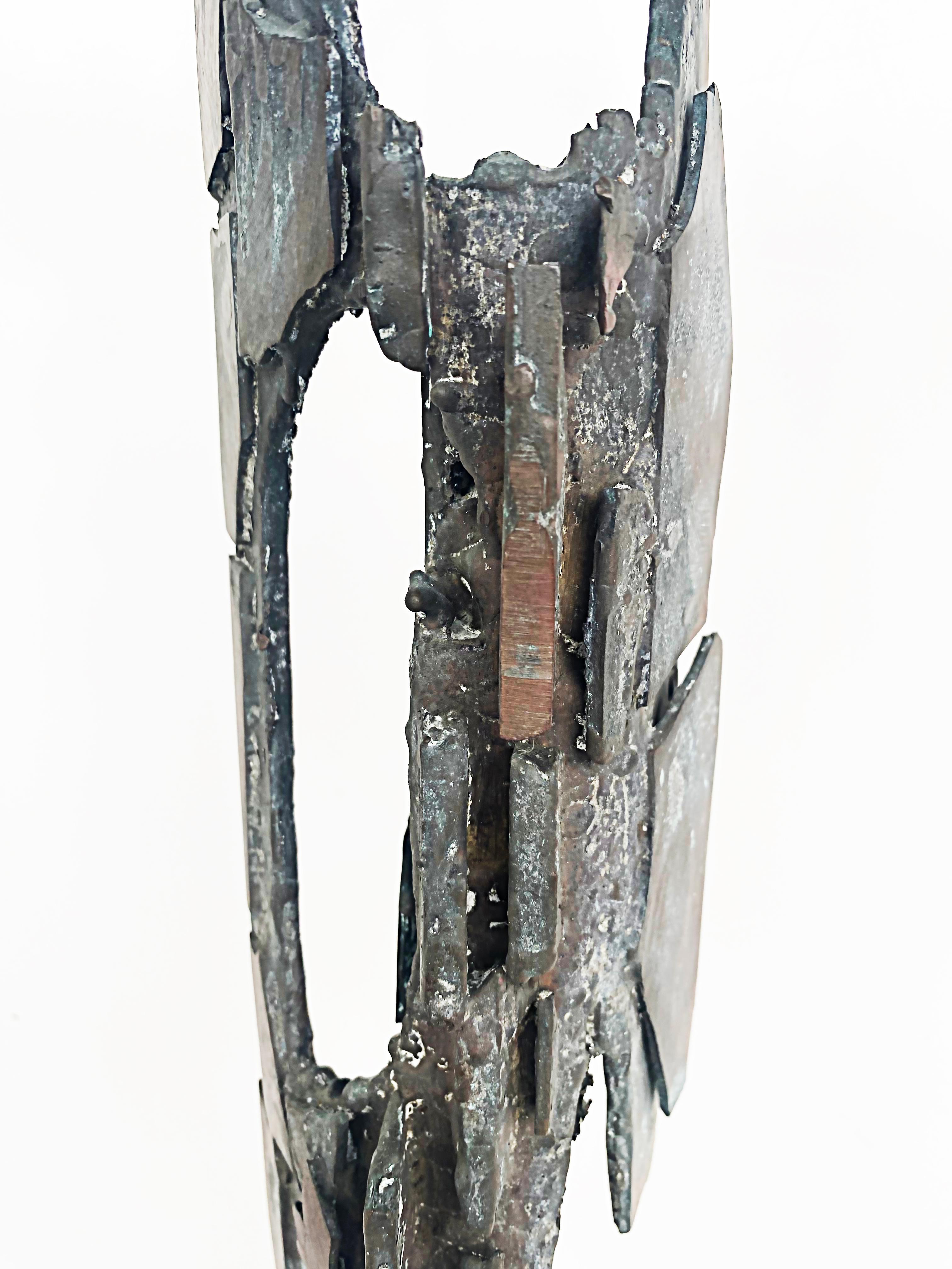 Michel Guino Signed Brutalist Iron Sculpture from France 8