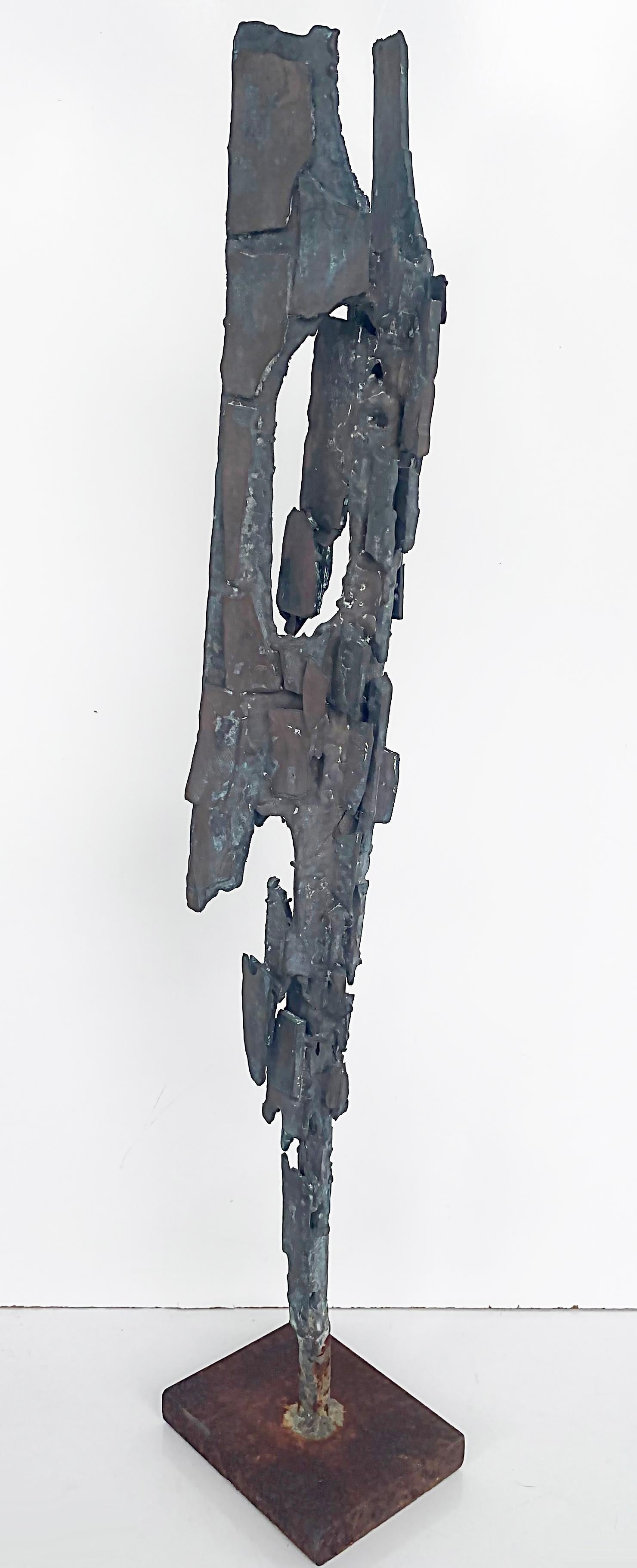 Michel Guino Signed Brutalist Iron Sculpture from France 1