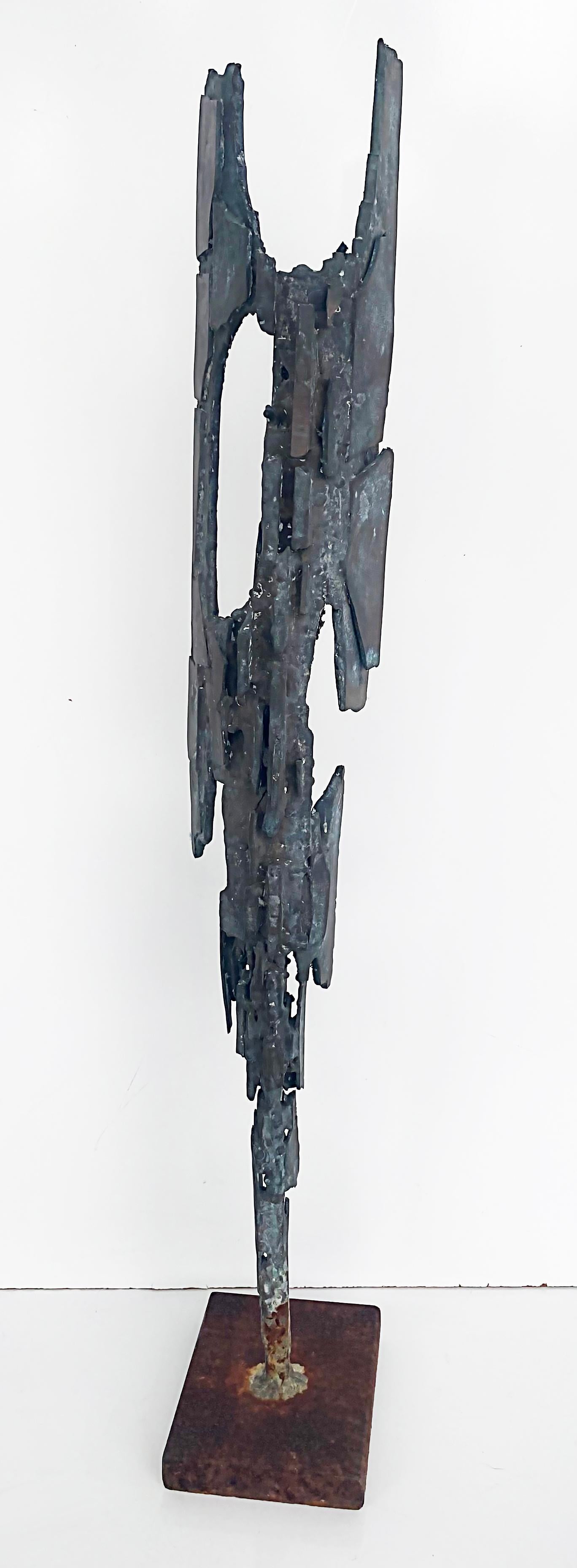 Michel Guino Signed Brutalist Iron Sculpture from France 2
