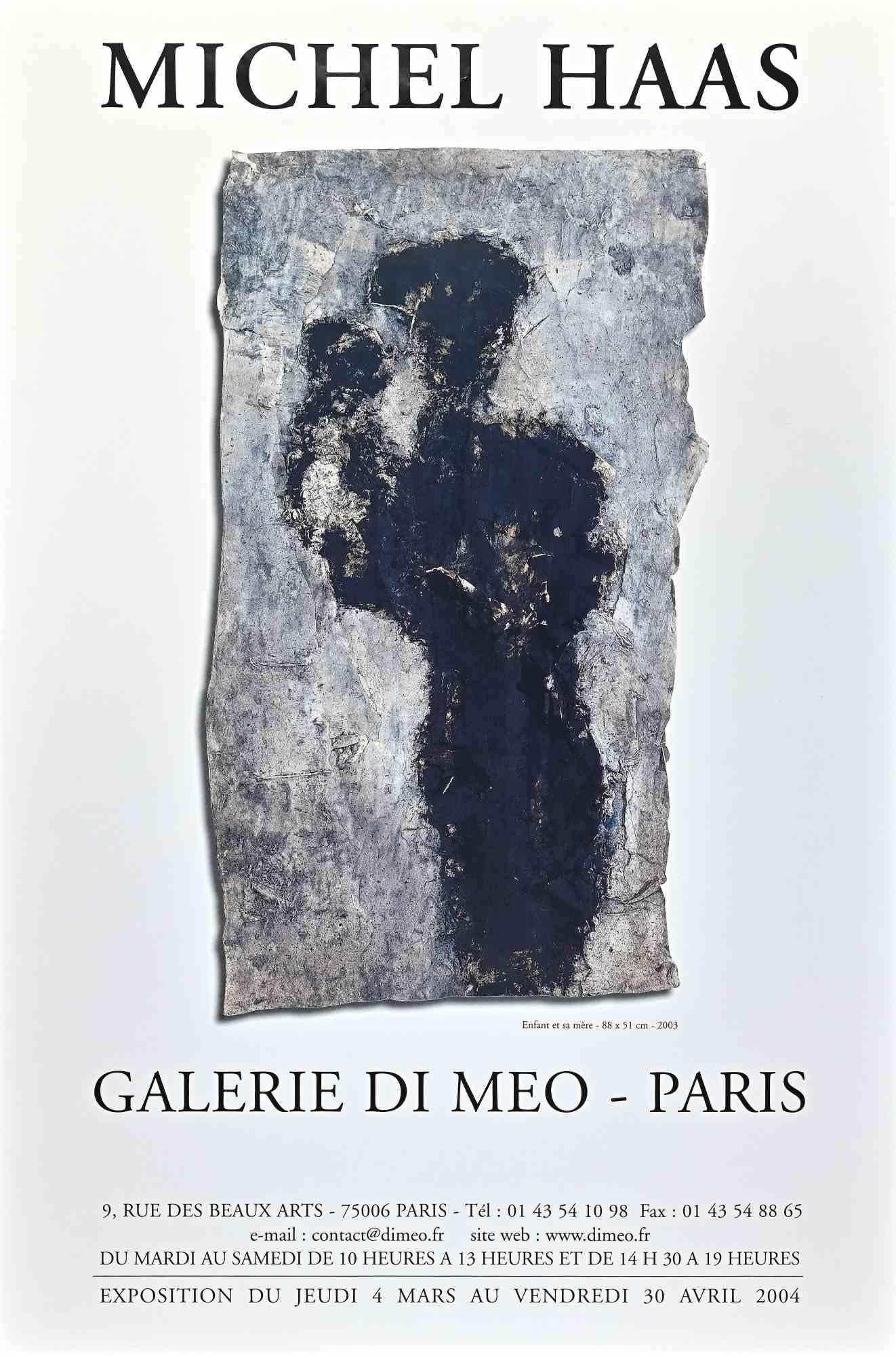 Vintage Poster is an Offset realized for the exhibition by Michel Haas at Galerie Di Meo Paris in 2003.

The artwork is represented in a well-balanced composition.

Good condition, no signature.

Michel Haas  born on May 15 , 1934 in Paris and died