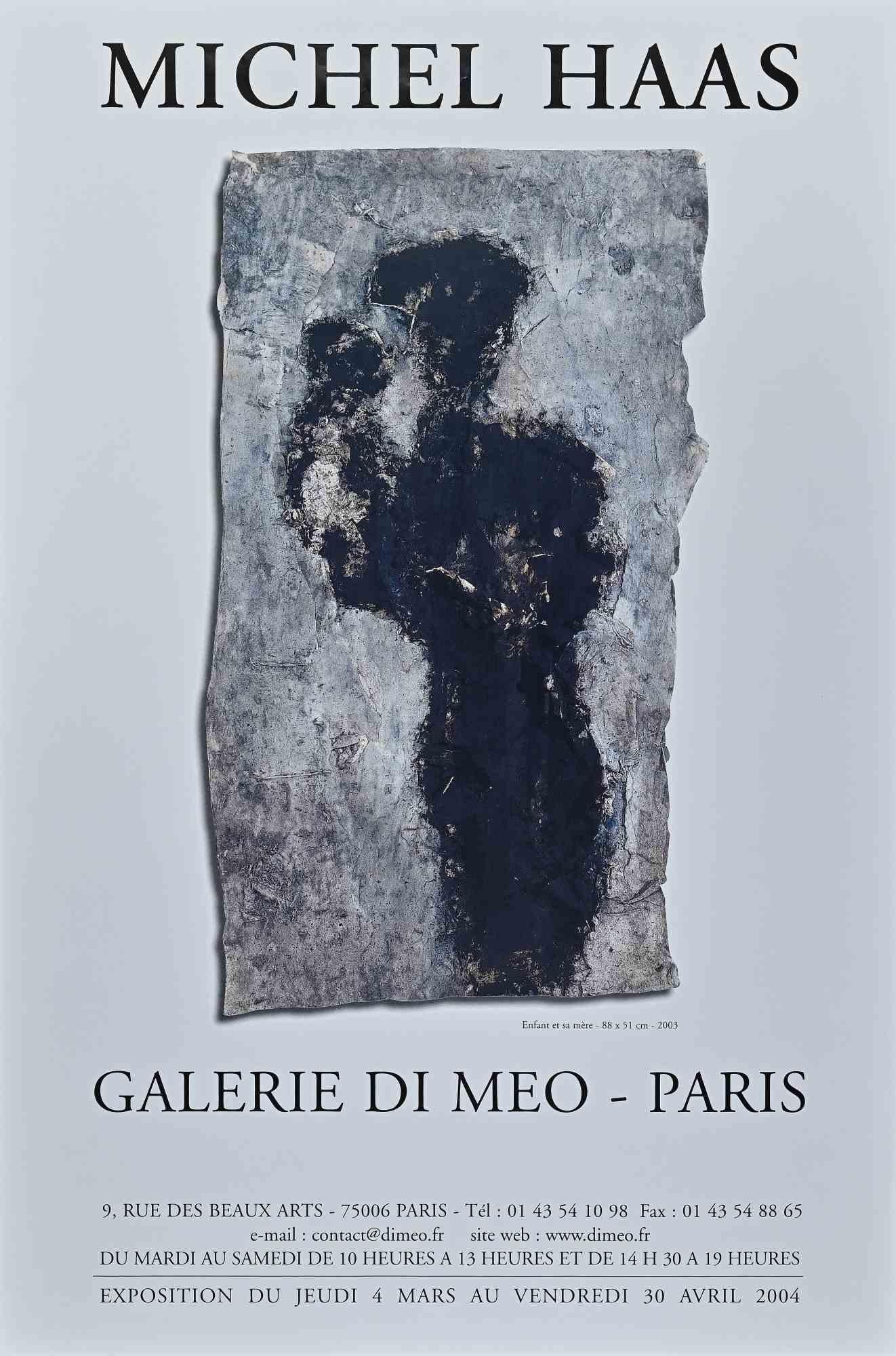 Vintage Poster is an Offset realized for the exhibition by Michel Haas at Galerie Di Meo Paris in 2003.

The artwork is represented in a well-balanced composition.

Good condition, no signature.

Michel Haas  born on May 15 , 1934 in Paris and died