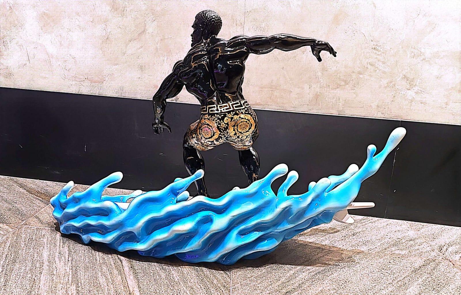 Surfer - Sculpture by MICHEL HADDI