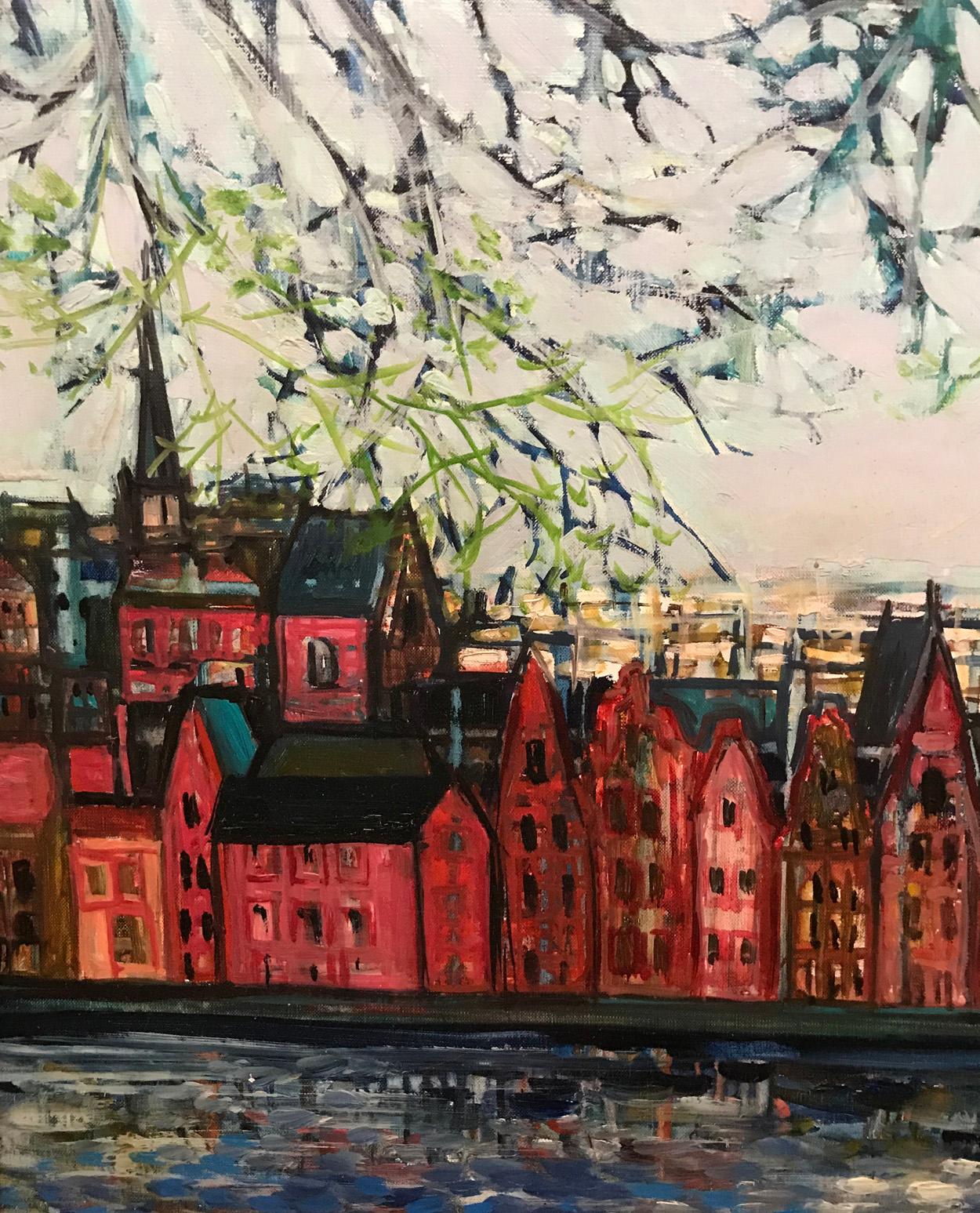 Michel Henry 'French', Amsterdam, Oil on Canvas, 20th Century For Sale 2
