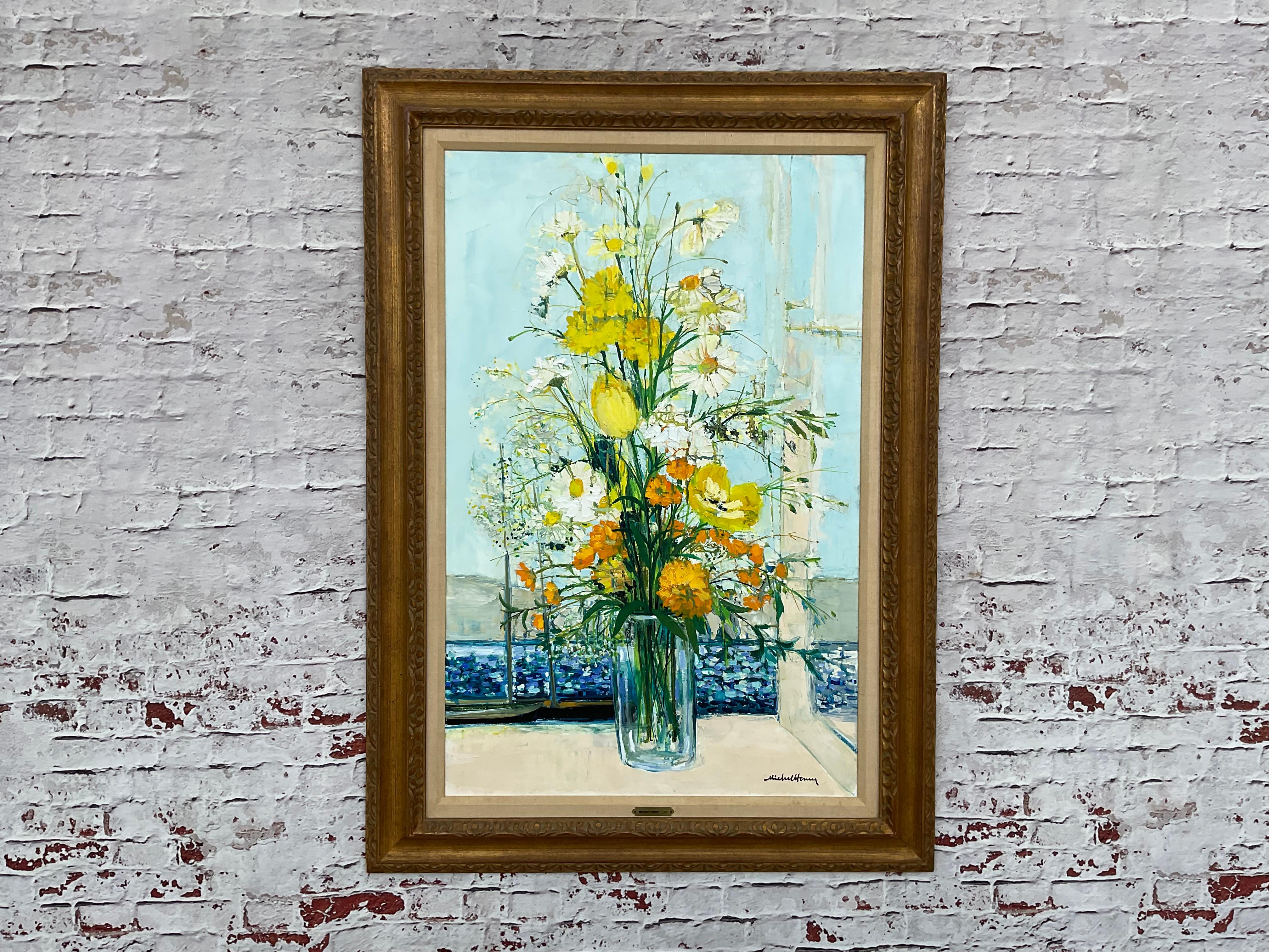 Französischer Impressionist Michel Henry,  Gemälde „Palm Beach Seaside“ im Zustand „Gut“ im Angebot in Bradenton, FL