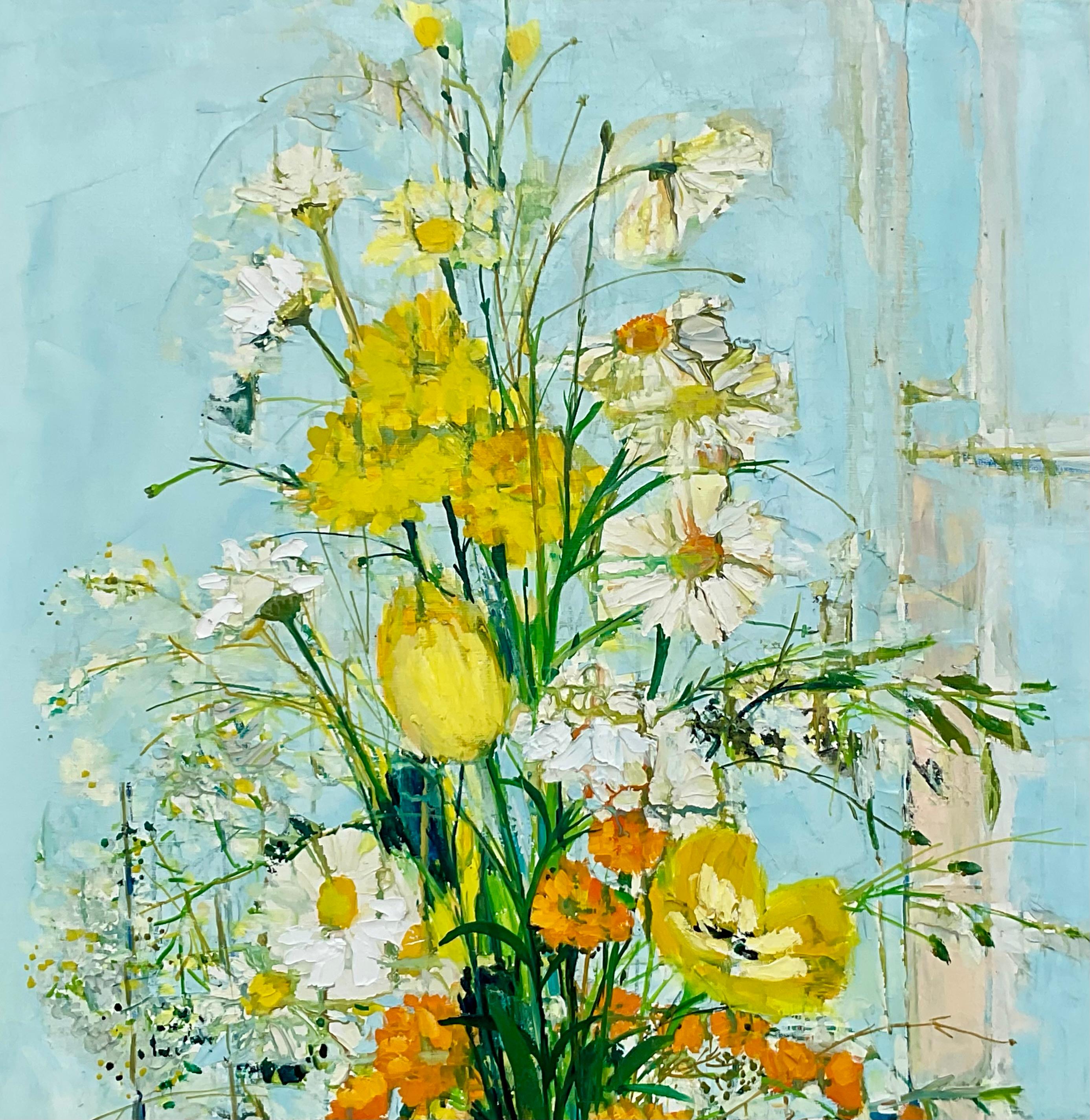 Französischer Impressionist Michel Henry,  Gemälde „Palm Beach Seaside“ (20. Jahrhundert) im Angebot