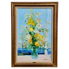 Michel Henry Impresionista francés,  "Pintura "Palm Beach Seaside