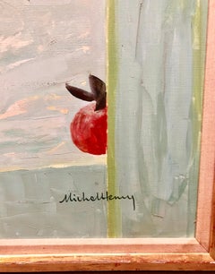 Enorme Pintura al Óleo 'Lanternes D'amore'  de Michel Henry Modernista francés