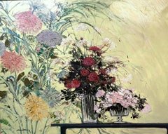 Michel Henry Floral Still Life Oil Painting, Roses de Chine