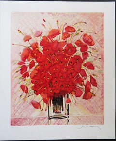 A Bouquet of Poppies - Original Handsigned Silkscreen