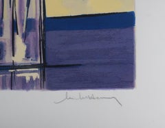 Naturaleza muerta azul - Serigrafía original firmada a mano