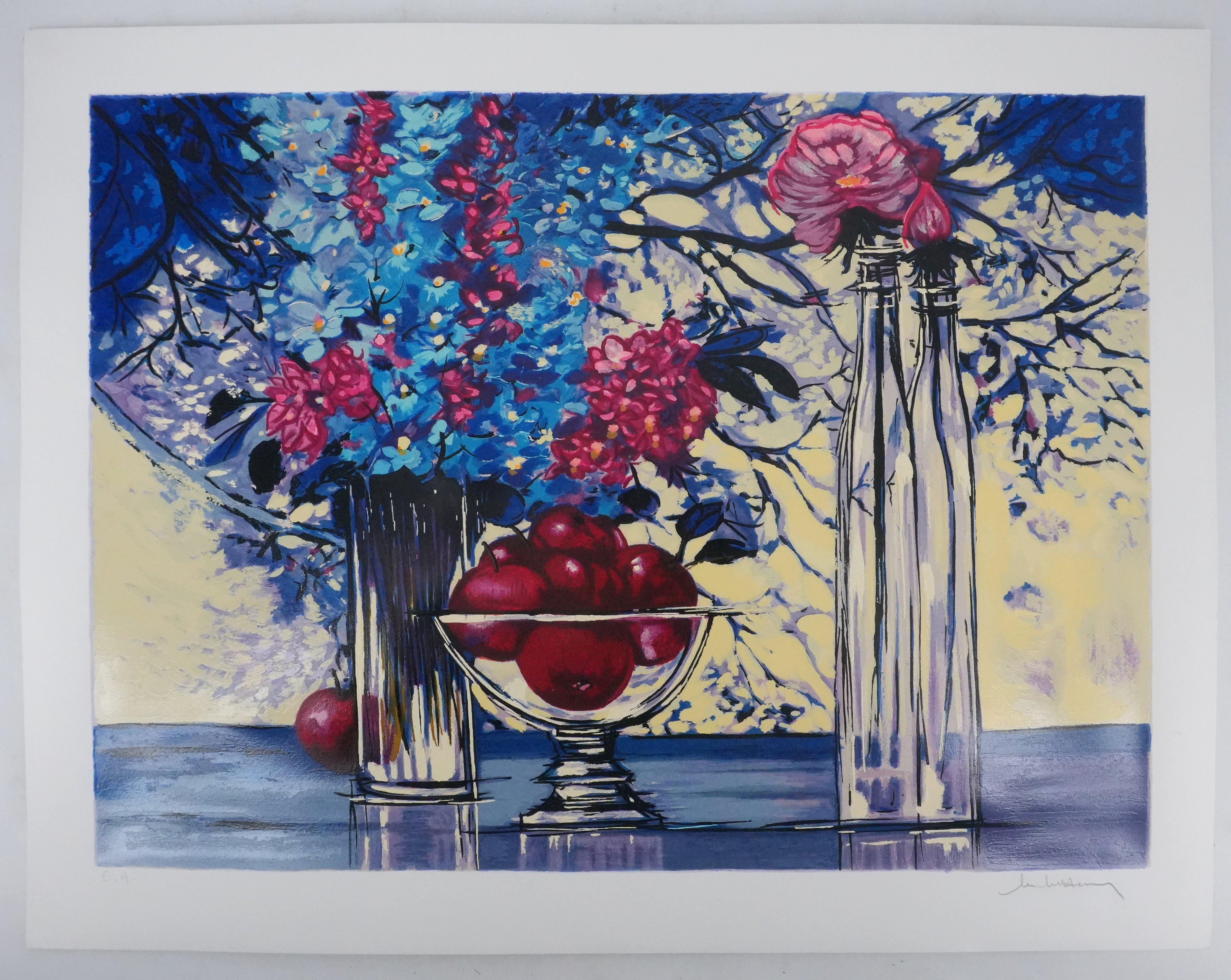 Blue Still Life - Original Handsigned Screenprint