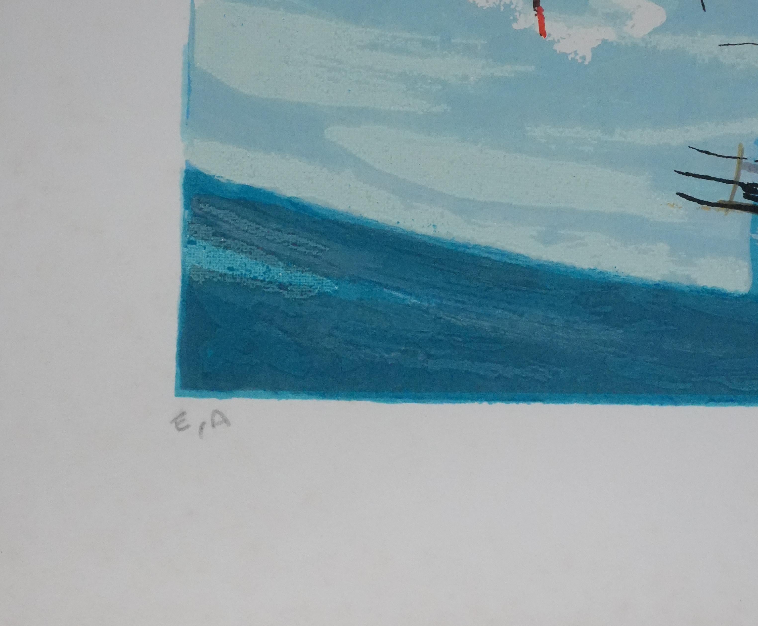 The Vase with Poppies - Original Handsigned Screenprint For Sale 1