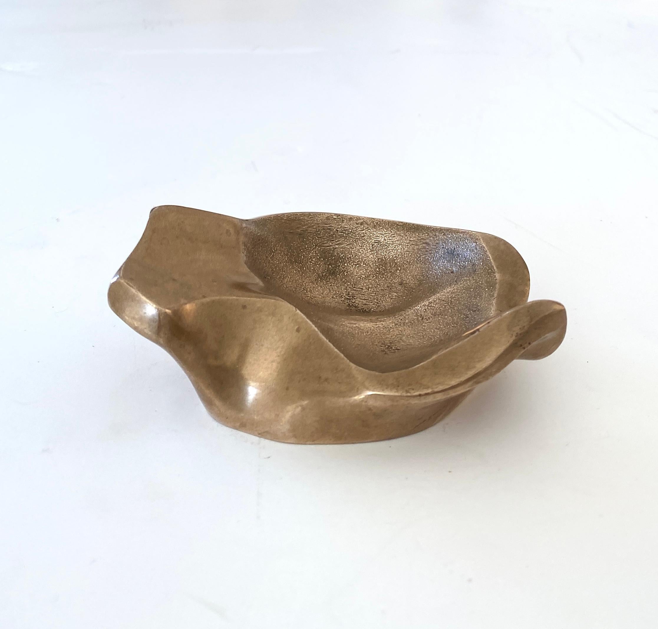 Michel Jaubert French Bronze Abstract Sculptural Vide Poche or Dish In Good Condition In Chicago, IL