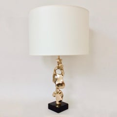 Michel Jaubert Sculptural Bronze Table Lamp, circa 1975, France