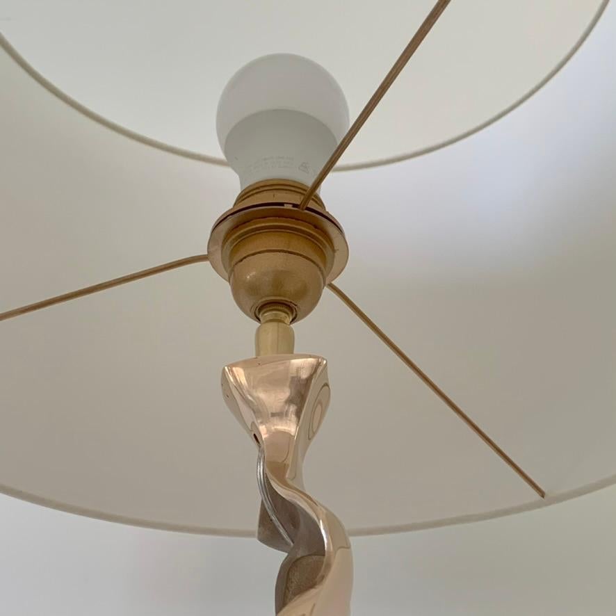 Michel Jaubert Signed Sculptural Bronze Table Lamp, circa 1975, France For Sale 7