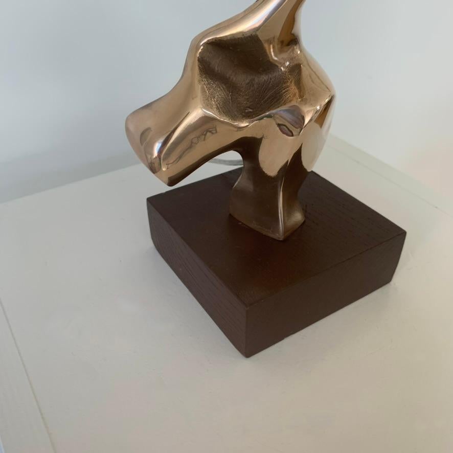 Michel Jaubert Signed Sculptural Bronze Table Lamp, circa 1975, France For Sale 10