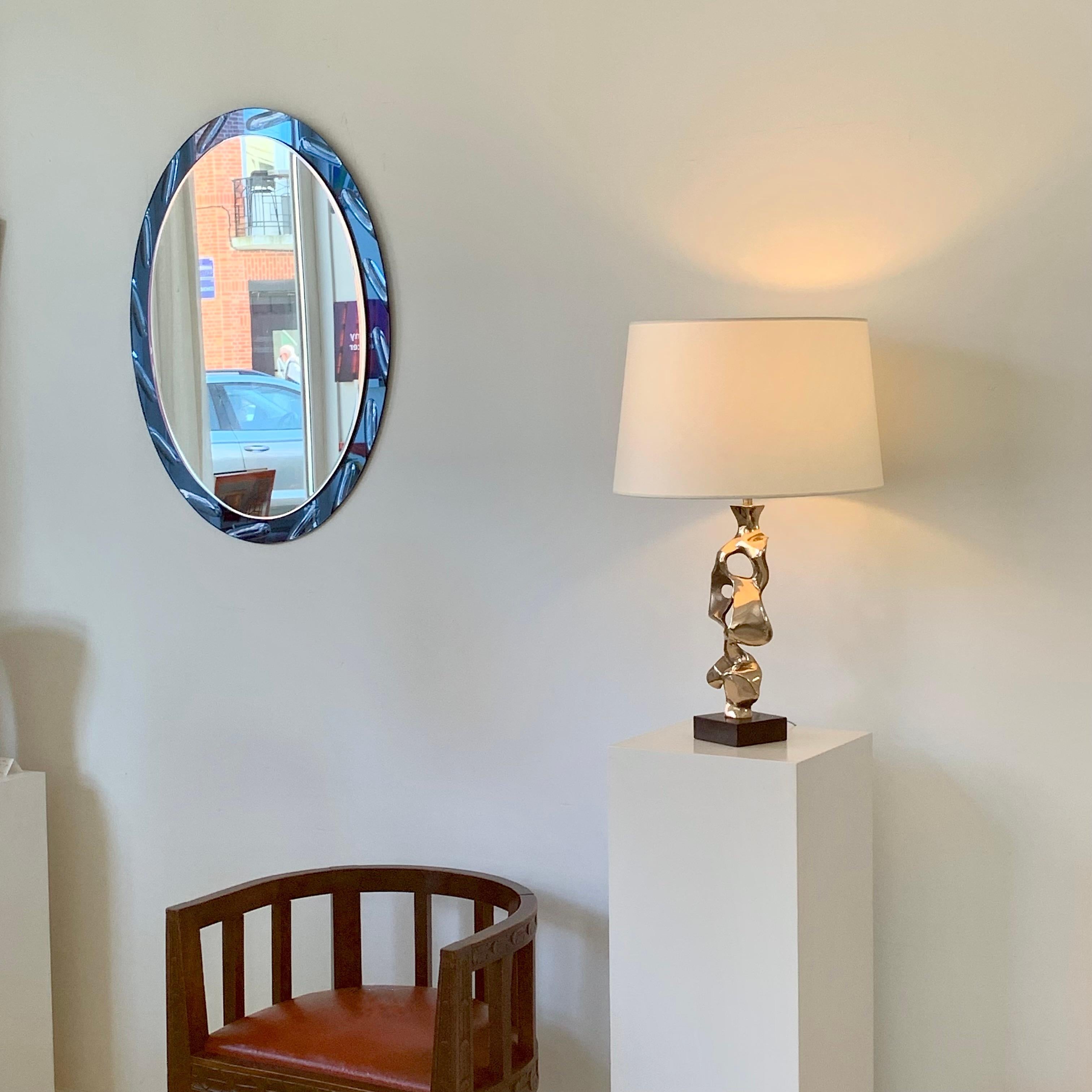 Michel Jaubert Signed Sculptural Bronze Table Lamp, circa 1975, France For Sale 11
