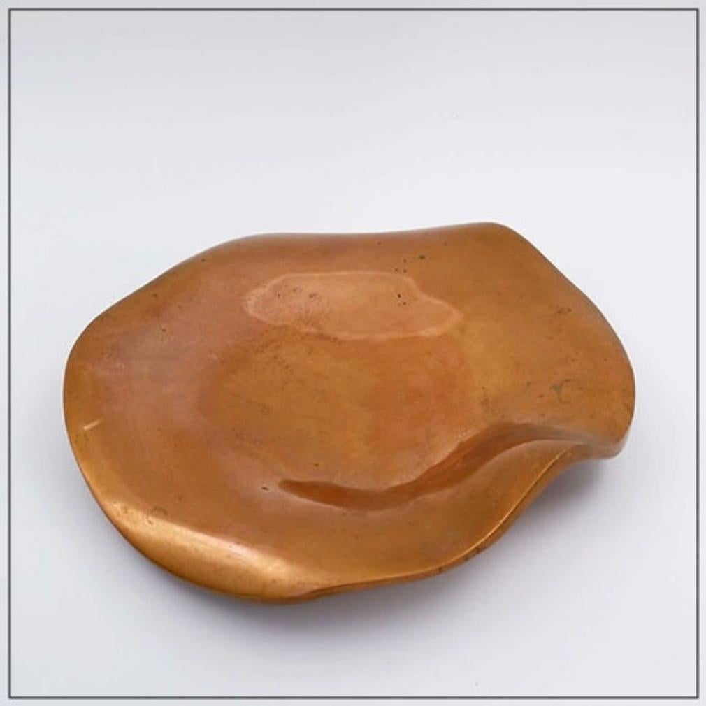 Brutalist Michel Jaubert style Sculptural Bronze Dish Vide-Poches - 1970s For Sale