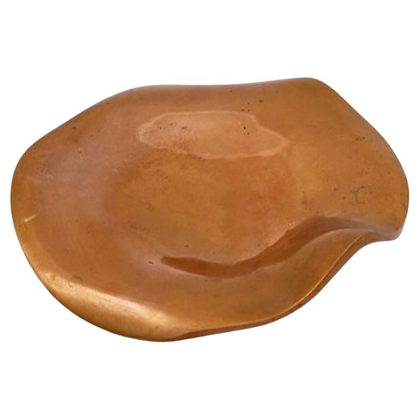 Skulpturale Bronzeschalen-Ablageschale im Stil von Michel Jaubert - 1970er Jahre