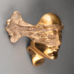 Michel Jaubert « Xxme », Applique en bronze « Tte De Femme Bandele », vers 1970