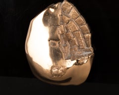 « Xxme » de Michel Jaubert - Applique « Sein » en bronze Dor et Plexiglas Noir - années 70