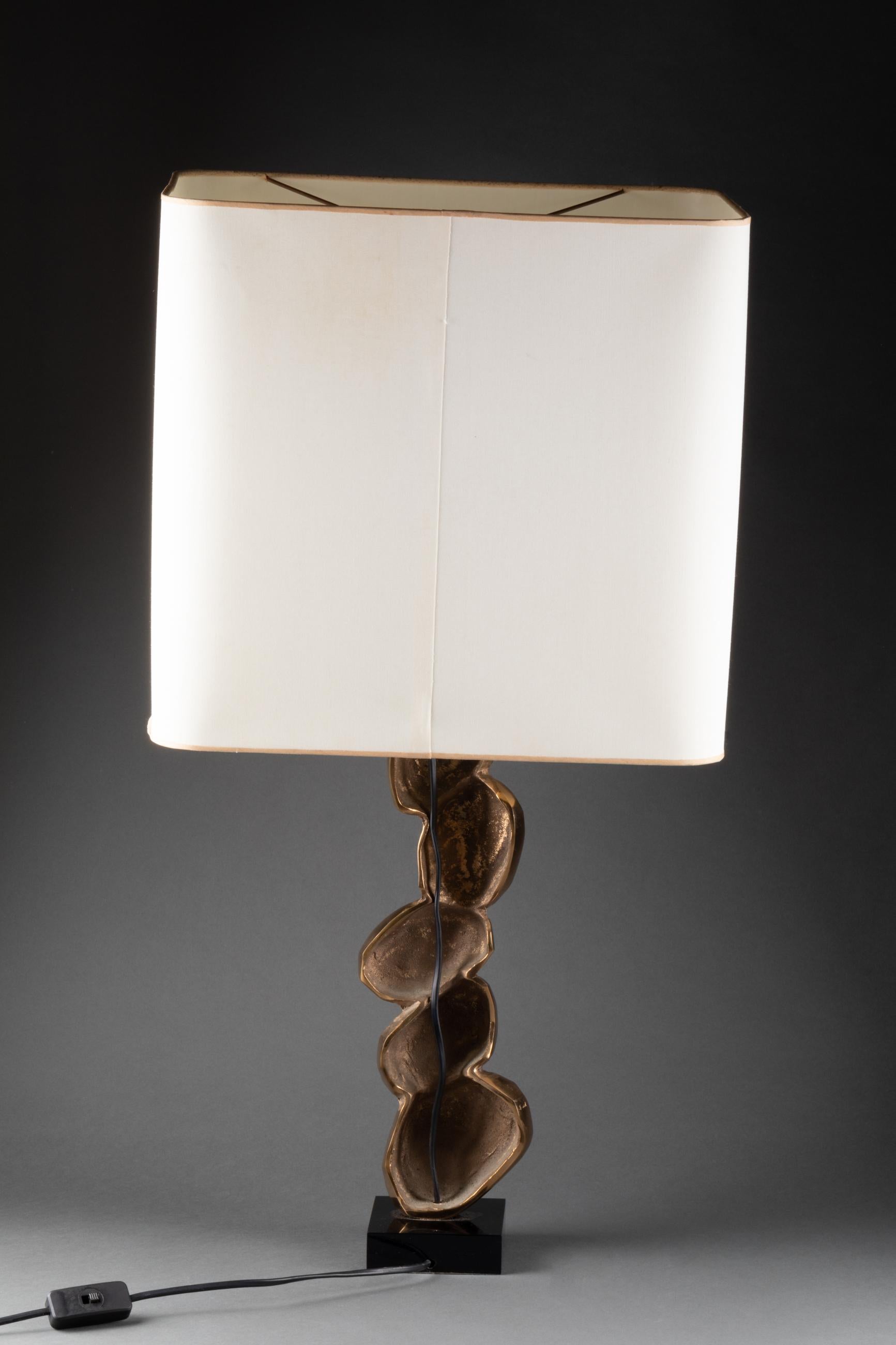 Organic Modern Michel Jaubert 'XXème', Lampe en Bronze Doré 