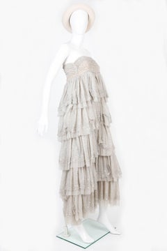 Robe de soirée blanc cassé « Cher » de Michel Klein