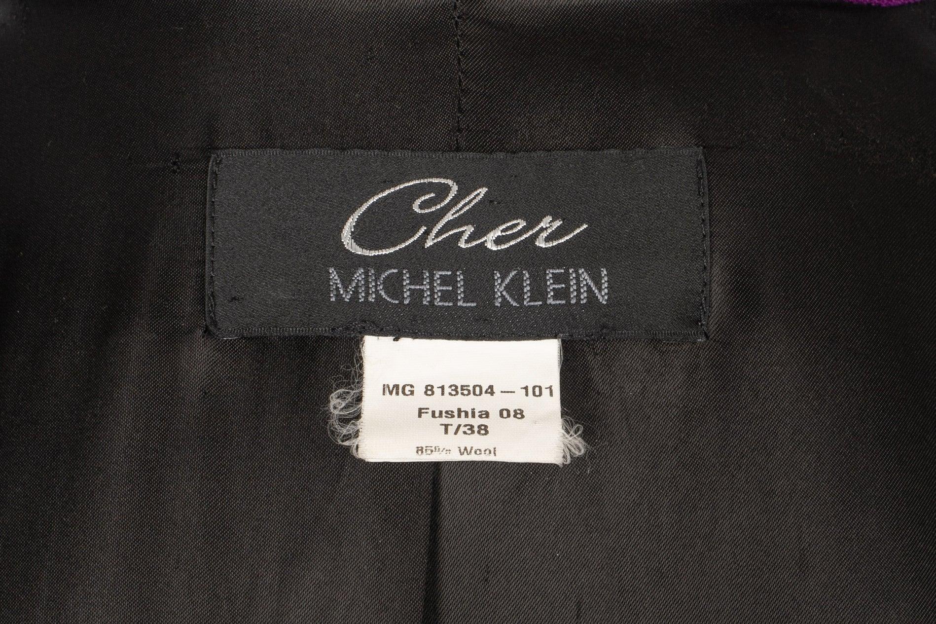 Michel Klein Purple Blended Wool Coat For Sale 4